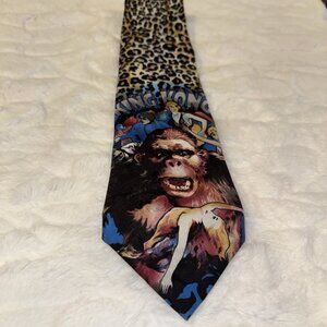 King Kong Tie By American Film Classics 100% Silk Graphics Animal Print Classic